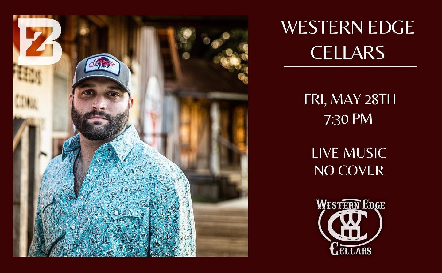 This Friday, May 28th in Fredericksburg! Show starts at 7:30pm. Free acoustic duo show with my fiddlin&rsquo; buddy @toddleger. Come see us!