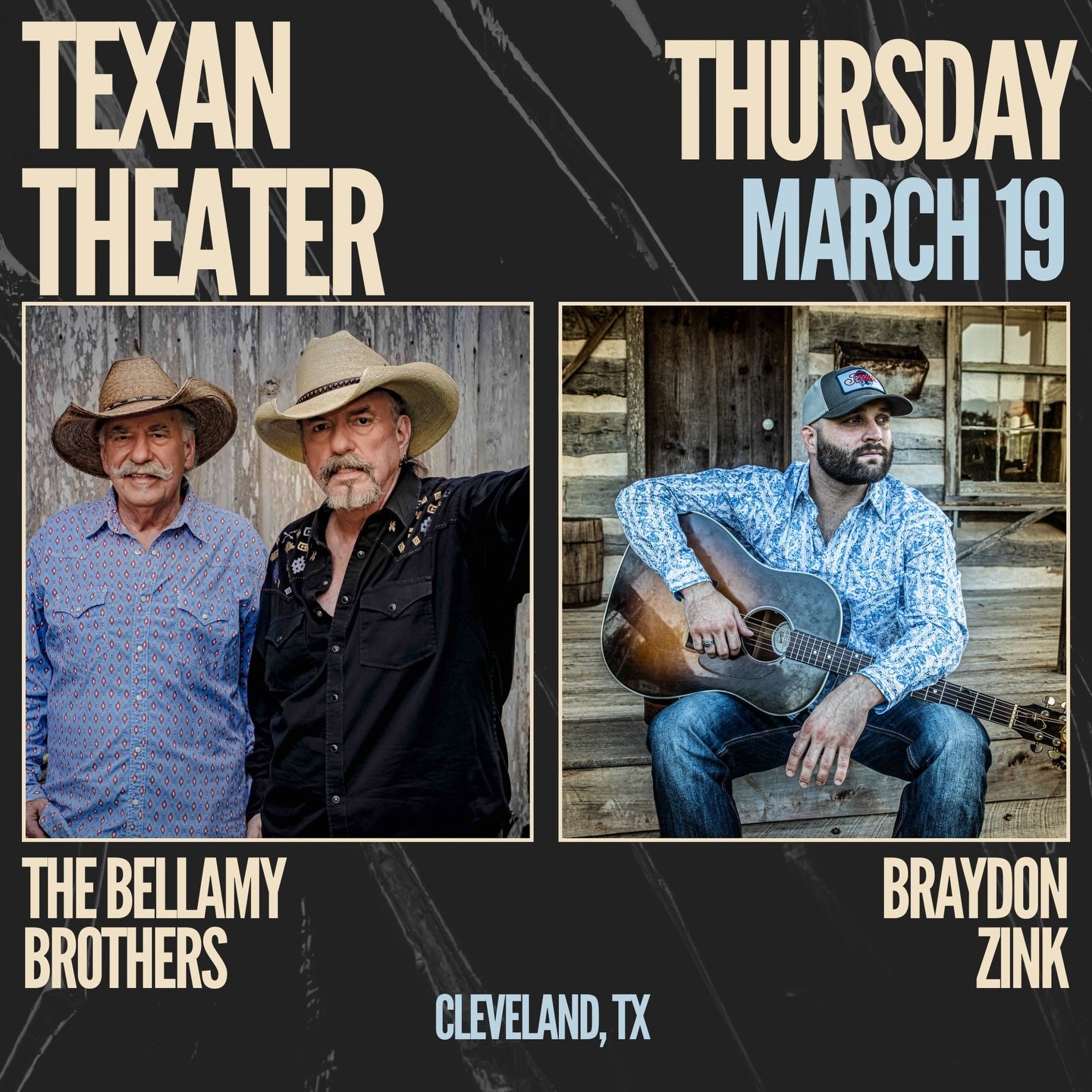 This weekend&rsquo;s shows; Cleveland, Roanoke, and Houston. Here we come! 

#thebelamybrothers #countrymusic #rodeohouston #braydonzink clevelandtexas