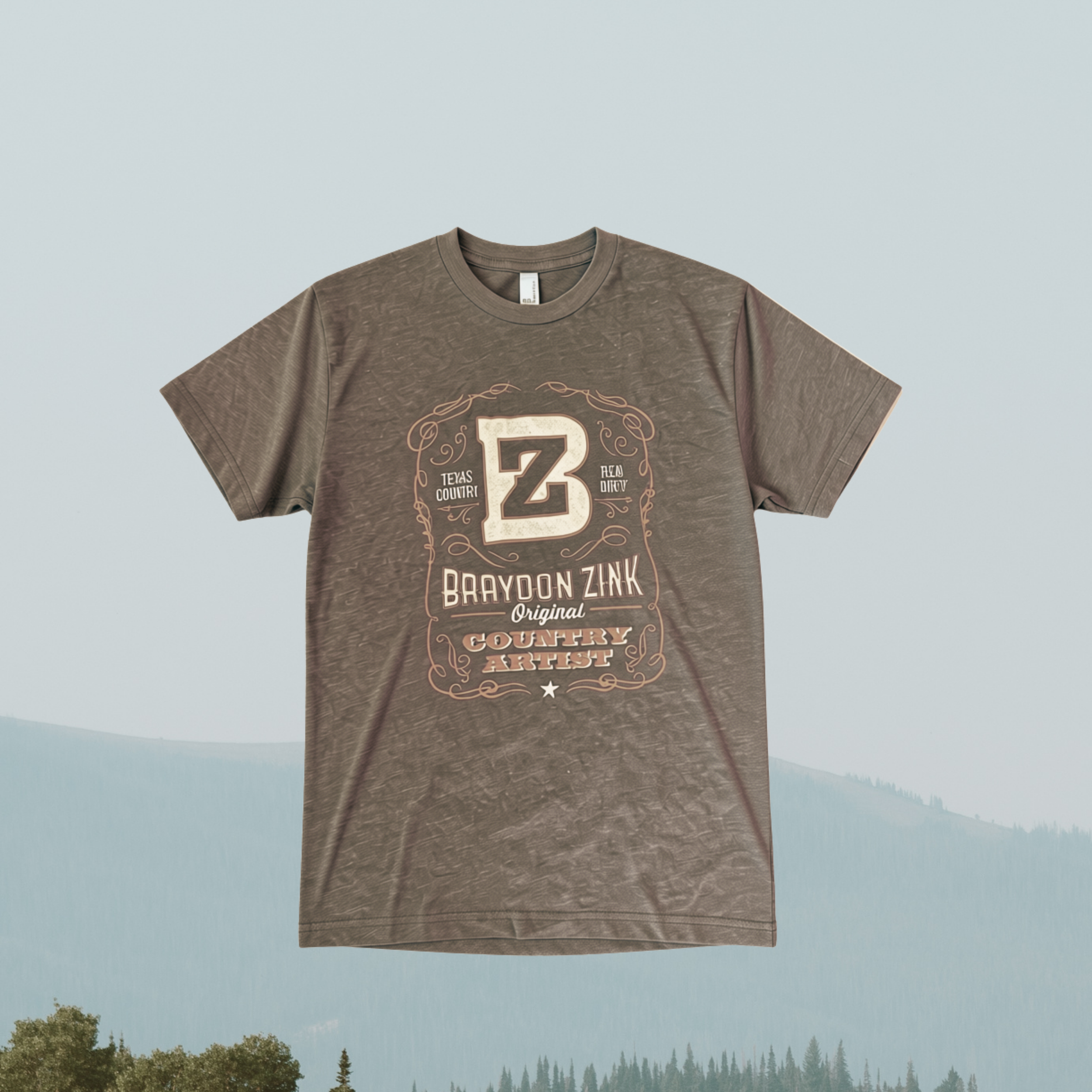 Brown Whiskey Label Shirt