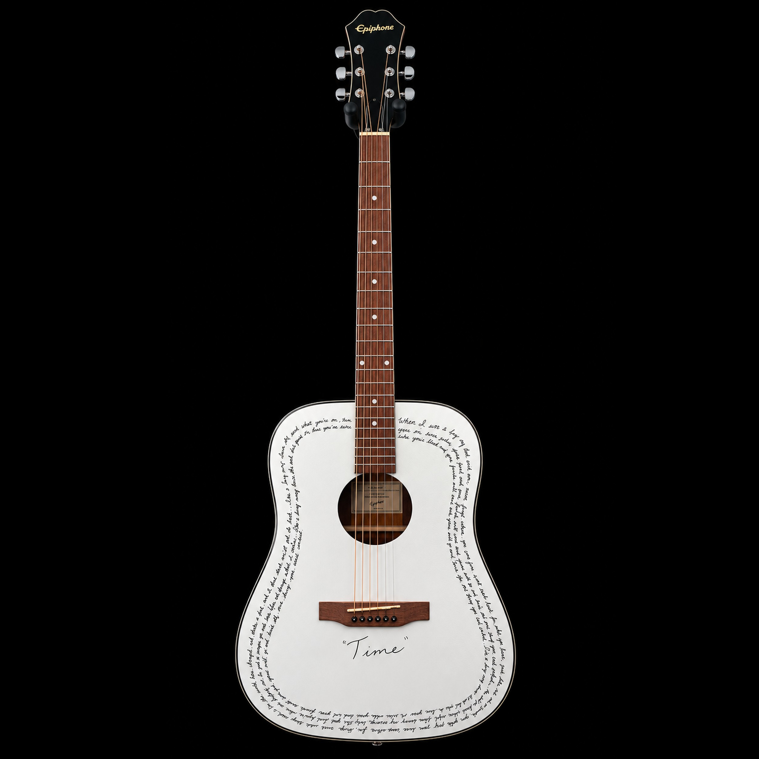 "Time" Handwritten Lyric Guitar