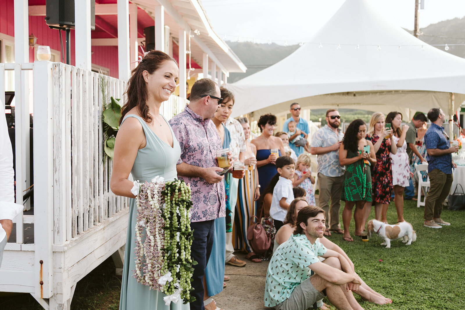 Mokuleia-North-Shore-Hawaii-Beach-House-Wedding-ceremony-grass-lawn