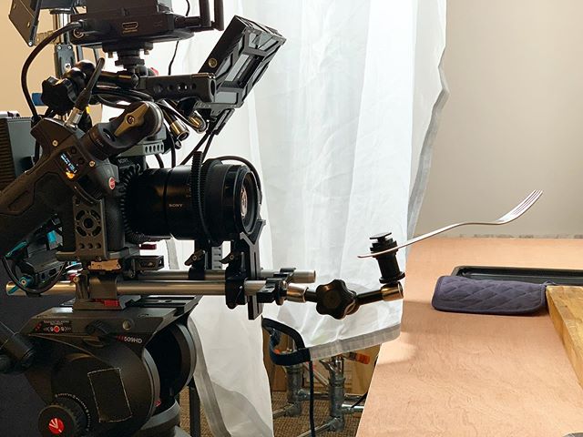 Oh just attaching a fork to my camera. Nbd.
...
This is the Sony A7iii with a Sony 90mm Macro 2.8 lens. Gonna play around with some POV for Tovala.