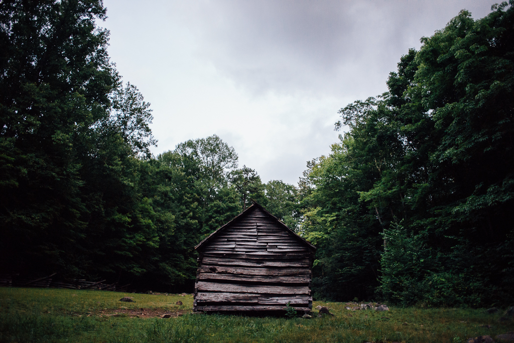 A cabin on Mount Le Conte, Tennessee. 