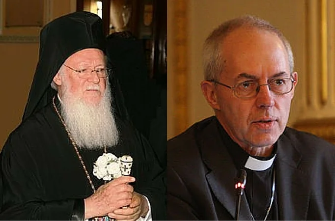 Eastern Orthodox Patriarch Bartholomew and Anglican Archbishop Justin Welby