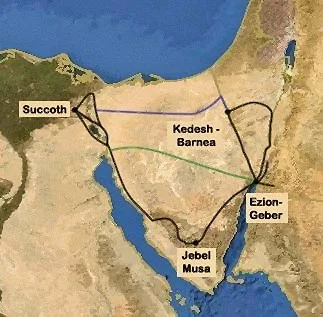 Proposed Routes of the Exodus