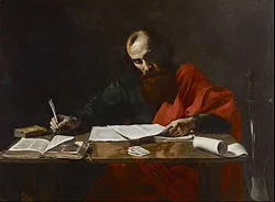 17th Century Representation of the Apostle Paul Writing