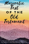 Masoretic Text of the Old Testament — Bible News Prophecy Radio