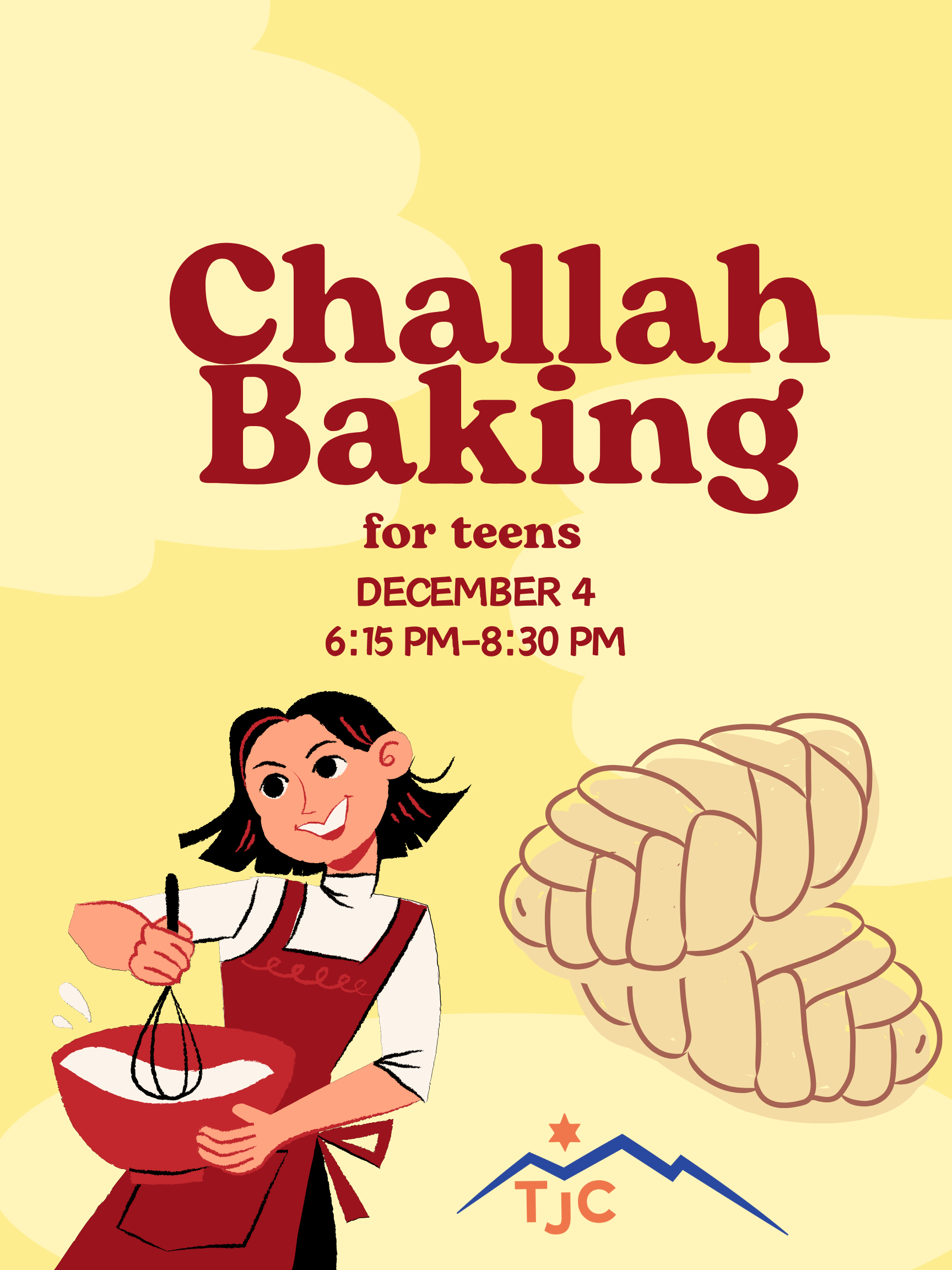 Challah baking for teens