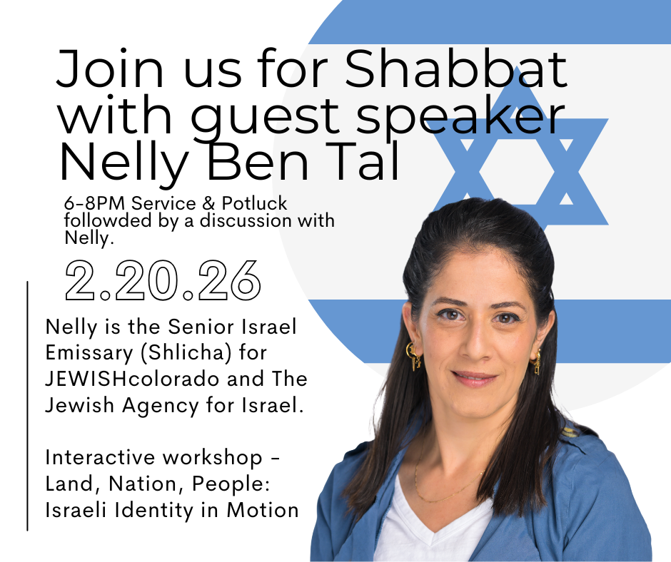 Shabbat with dinner speaker Nelly Ben Tal, Shlicha