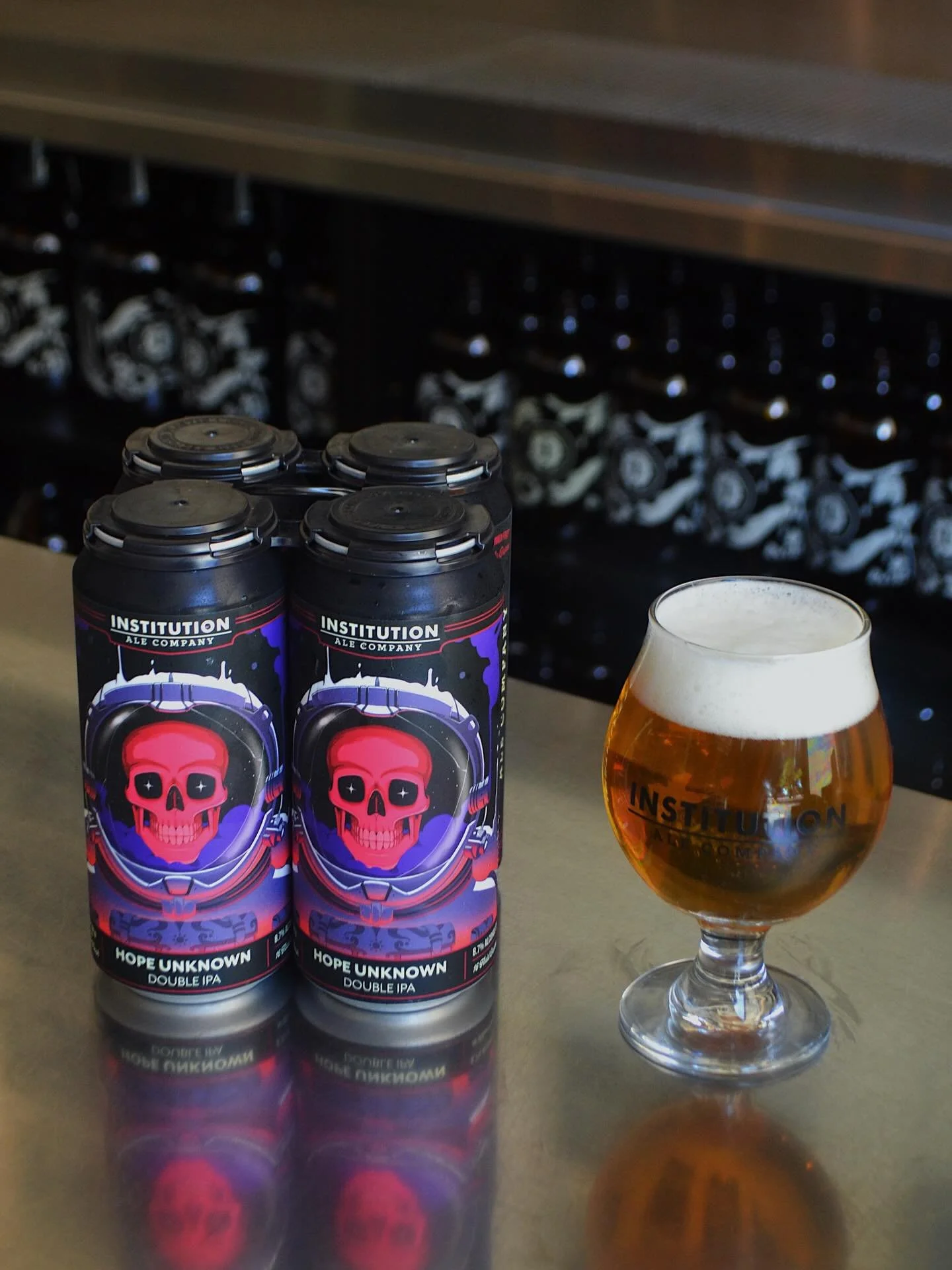 Hope Unknown has just landed 🚀

This Double IPA is hopped with Azacca, Simcoe, and Mosaic, bringing big notes of melon, papaya, stone fruit, and pine. High bitterness, dry body, crisp finish.

#InstitutionAleCo