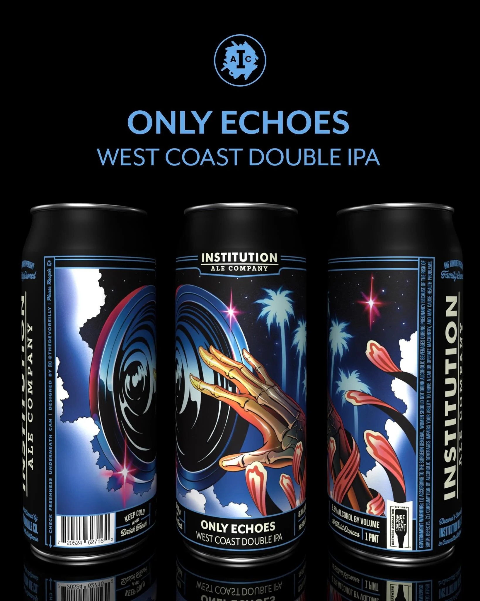BRAND NEW BEER ON TAP TODAY‼️ Only Echoes &mdash; West Coast Double IPA (8.3%). Loaded with Citra, Centennial CRYO &amp; Columbus for layers of citrus, tropical fruit, and a dank, resinous finish. Available now on draft and in cans in Camarillo and S