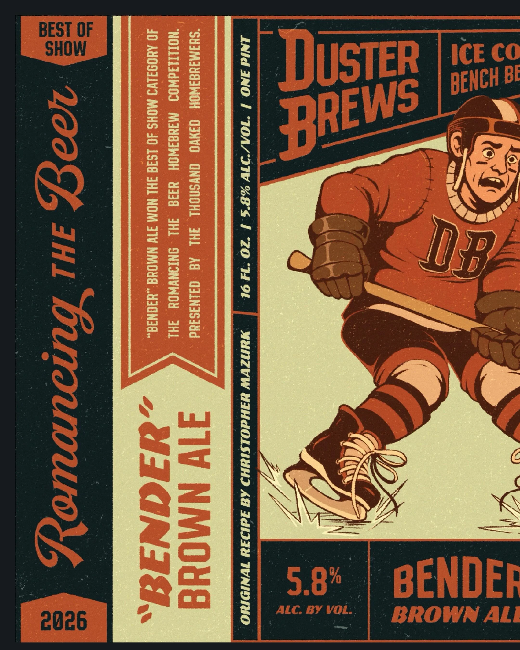 Our annual collab with the winner of the @toakedbrew Romancing the Beer Homebrew Competition is here! Recipe by @cmazurk , Bender Brown is an English Brown Ale with smooth toasted malt character, a fuller body, and subtle fruity notes from the Englis