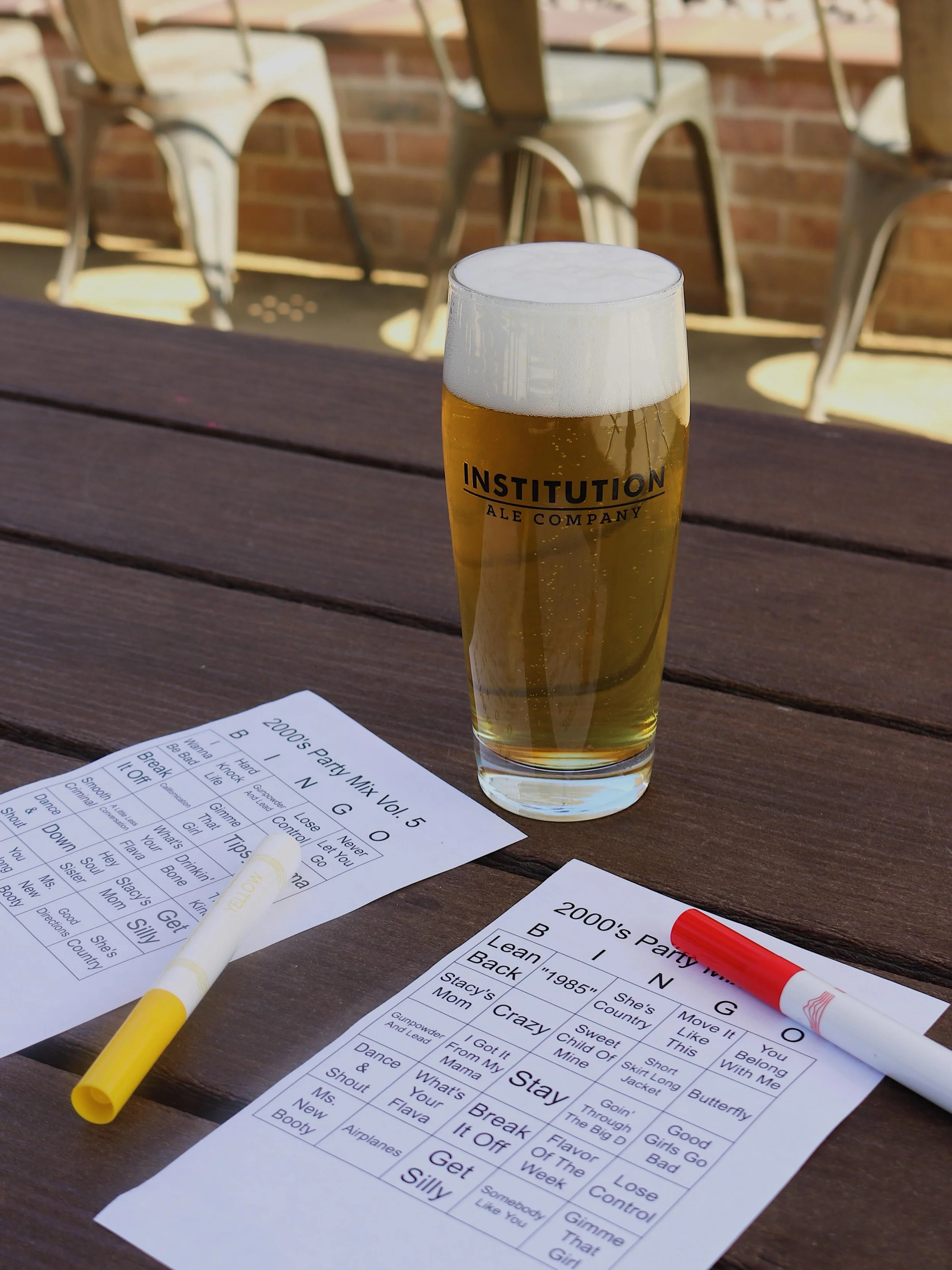 2000&rsquo;s Music Bingo starts at 7pm 🎶🍻
From Flo Rida and Sean Paul to Nickelback and Carrie Underwood, tonight&rsquo;s playlist is all over the map in the best way possible. 

#InstitutionAleCo