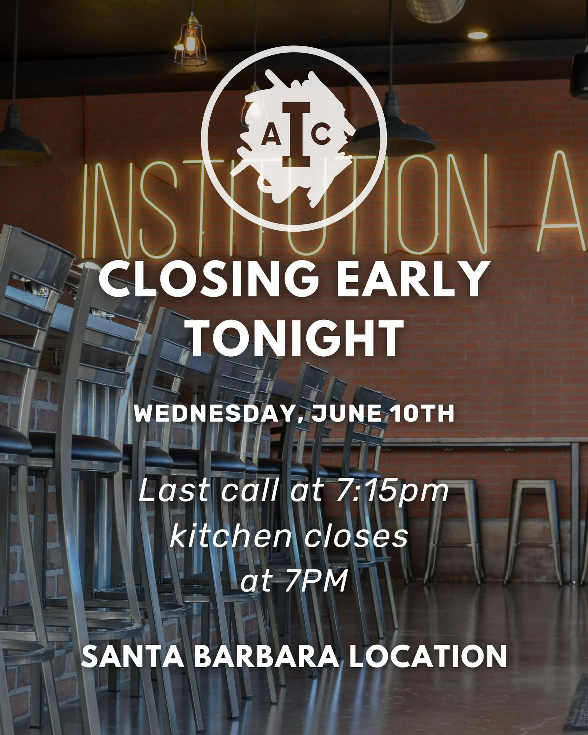Heads up, Santa Barbara! ⚡️Due to a scheduled power outage, we&rsquo;ll be closing early today.

🍺 Last call for drinks: 7:15 PM
🍕 Kitchen closes: 7:00 PM

Unfortunately, Loter&iacute;a is canceled tonight, but we&rsquo;ll be back at it on June 24t