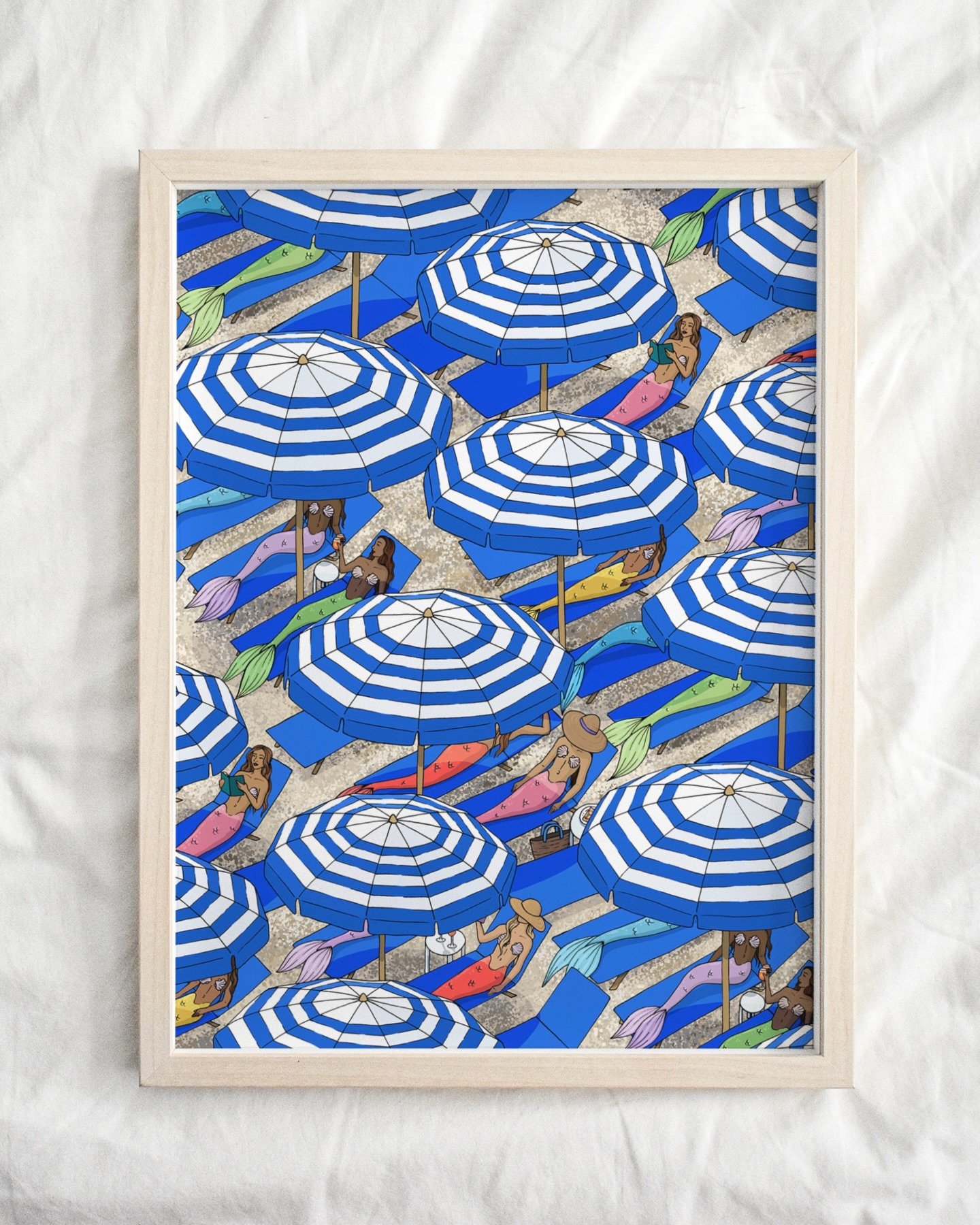 A selection of brand new art prints available to pre-order (at 20% off) for Small Business Saturday!! All of these prints were illustrated for collections I created in 2025! As always, celebrating all things mermaid, coastal, and ocean-inspired!!