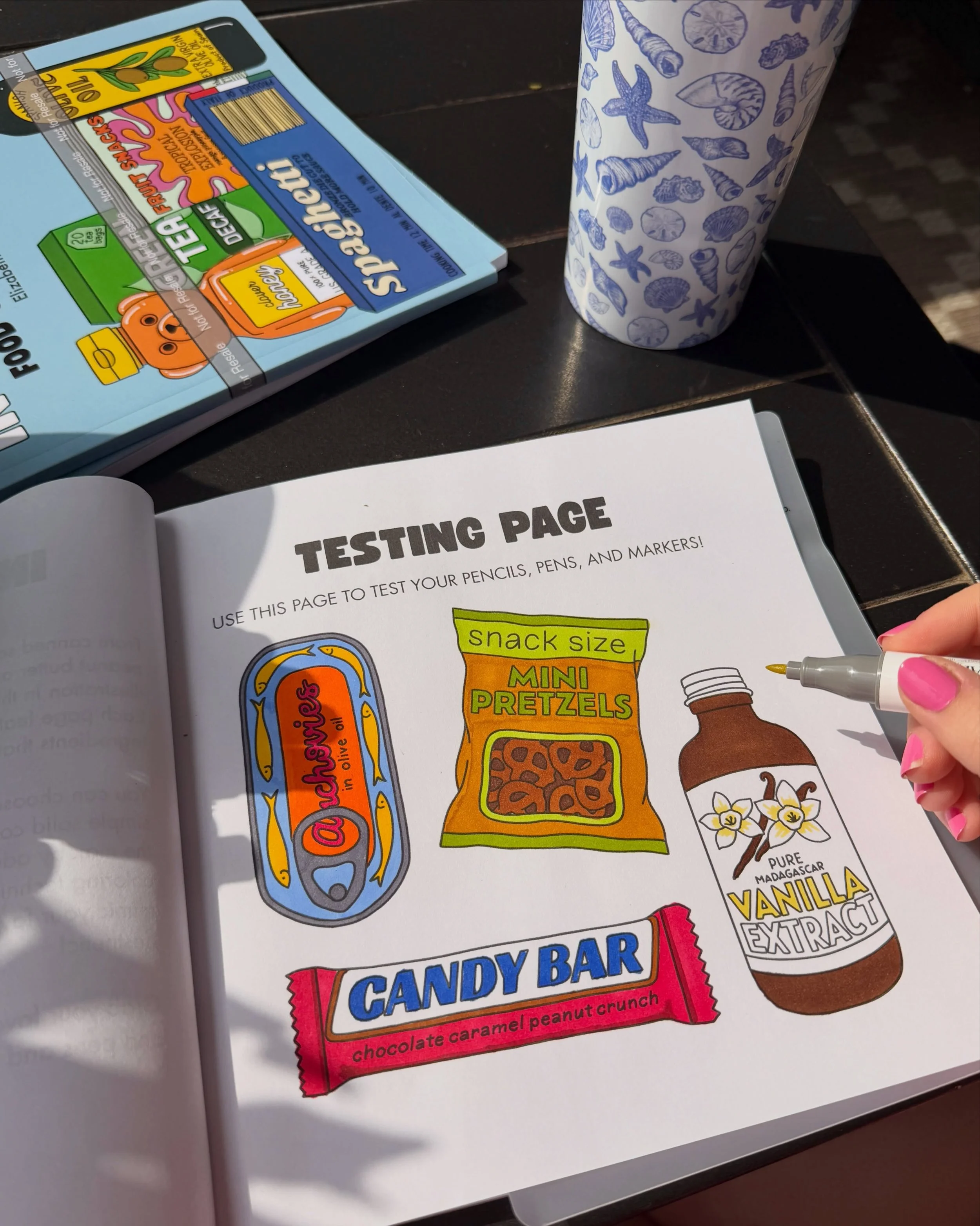 My coloring book samples came in!!! And a new pack of markers arrived this morning, so I&rsquo;m enjoying some fresh air and starting to color! Can&rsquo;t wait to share tons of coloring content!!! Also note: the book now launches May 13th on Amazon!