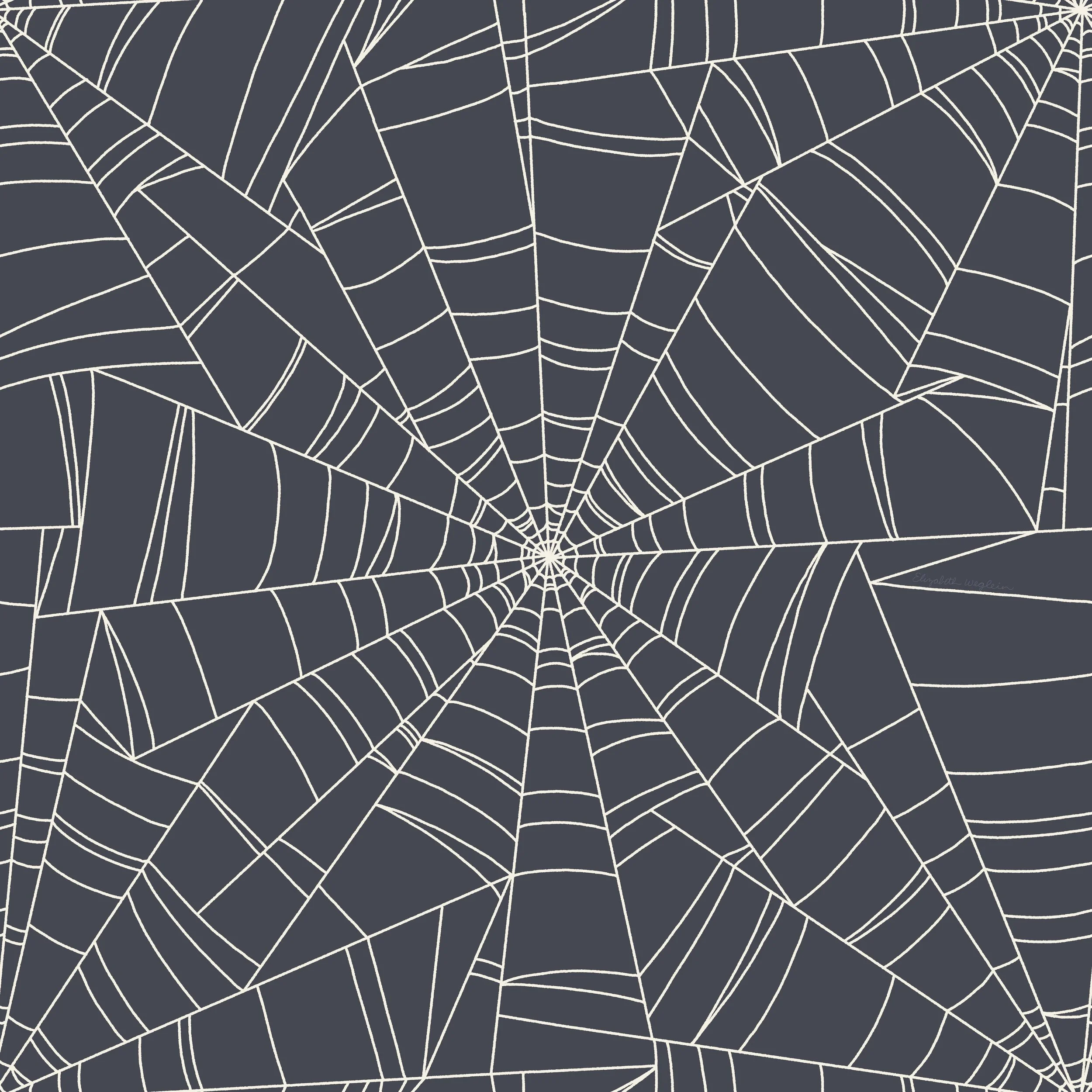 Repeat spiderweb pattern on a dark gray background