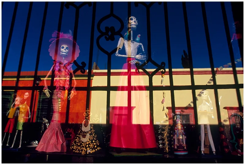 Oaxaca, skellatons in window.jpg