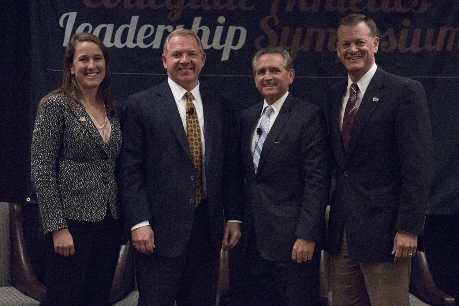 Jennifer Heppel (Patriot League), Mike Bobinski (Georgia Tech), Bubba Cunningham (North Carolina) and Scott Stricklin (Mississippi State)