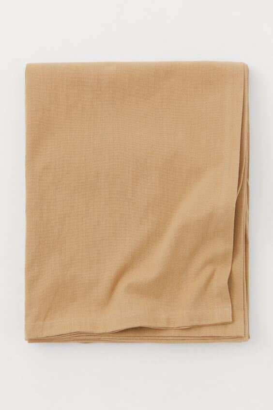 HM Linen Blend Mustard Tablecloth