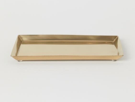 HM Small Metal Gold Tray