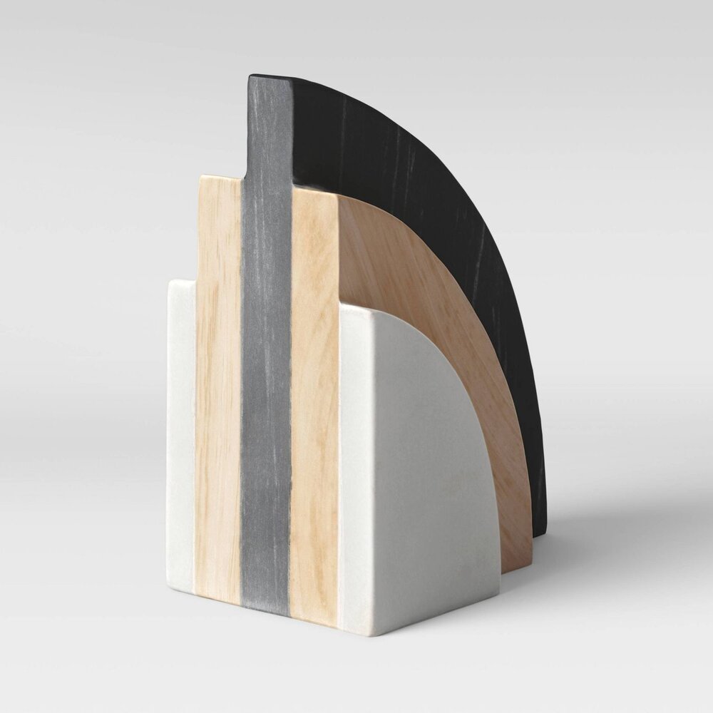 Marble and Wood Bookends Project 62