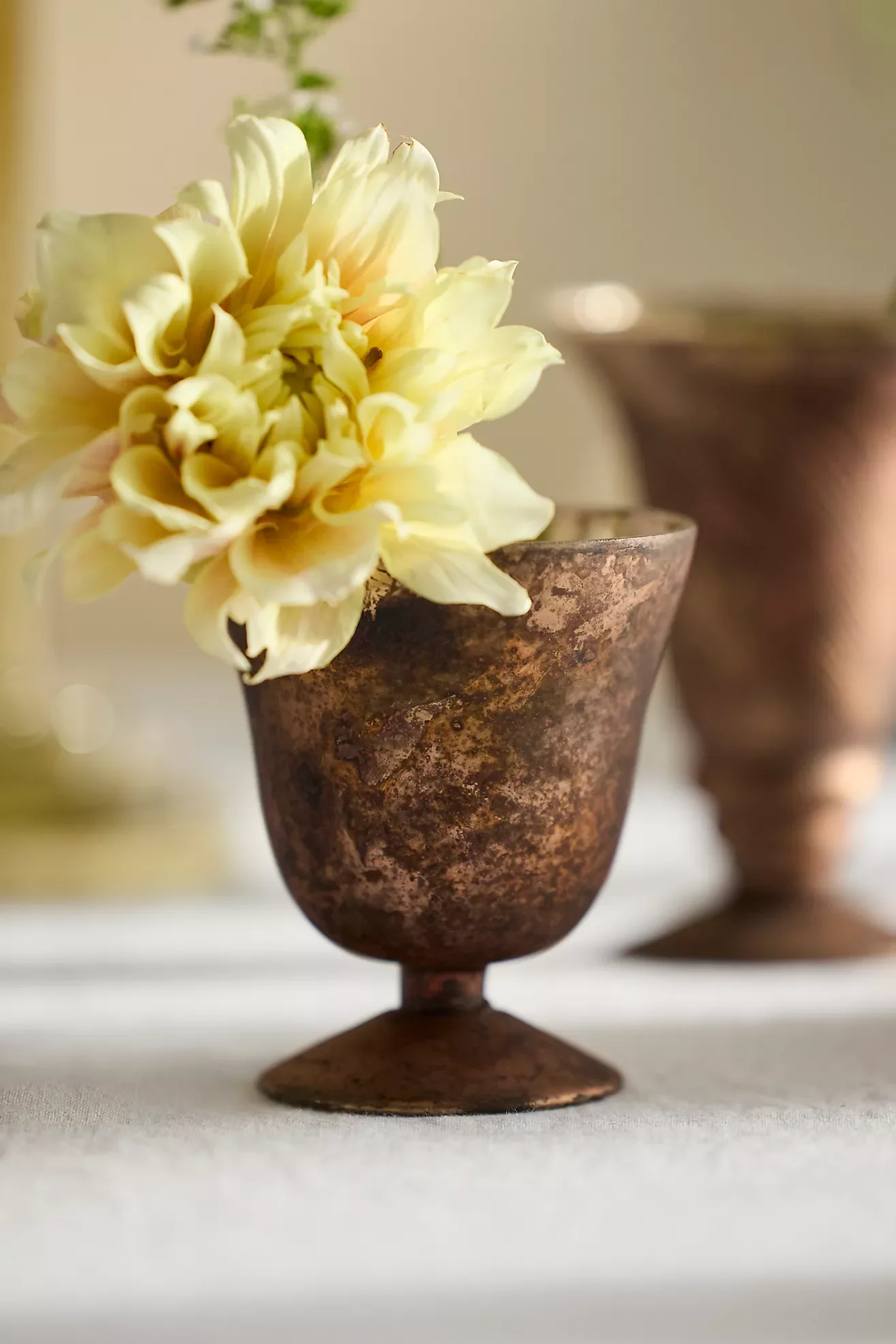 Metallic bud vase