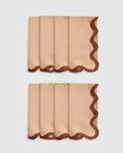 Linen Scaloped Napkins