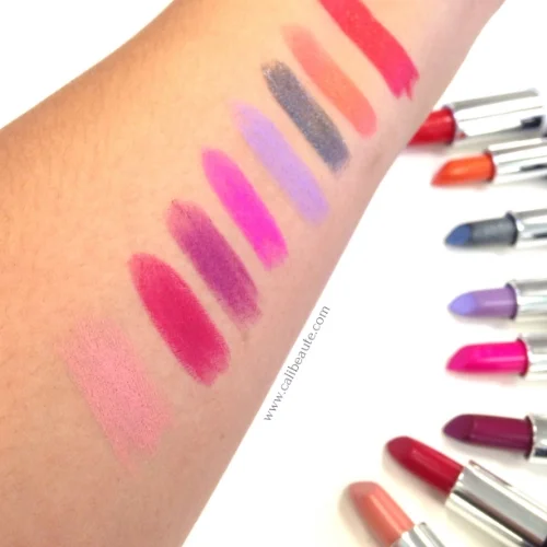 Colors from bottom L-R: Noble, Bachelorette, Wolvesmouth, Sexer, Coven, NaYeon, Halo, and Gold Blooded.