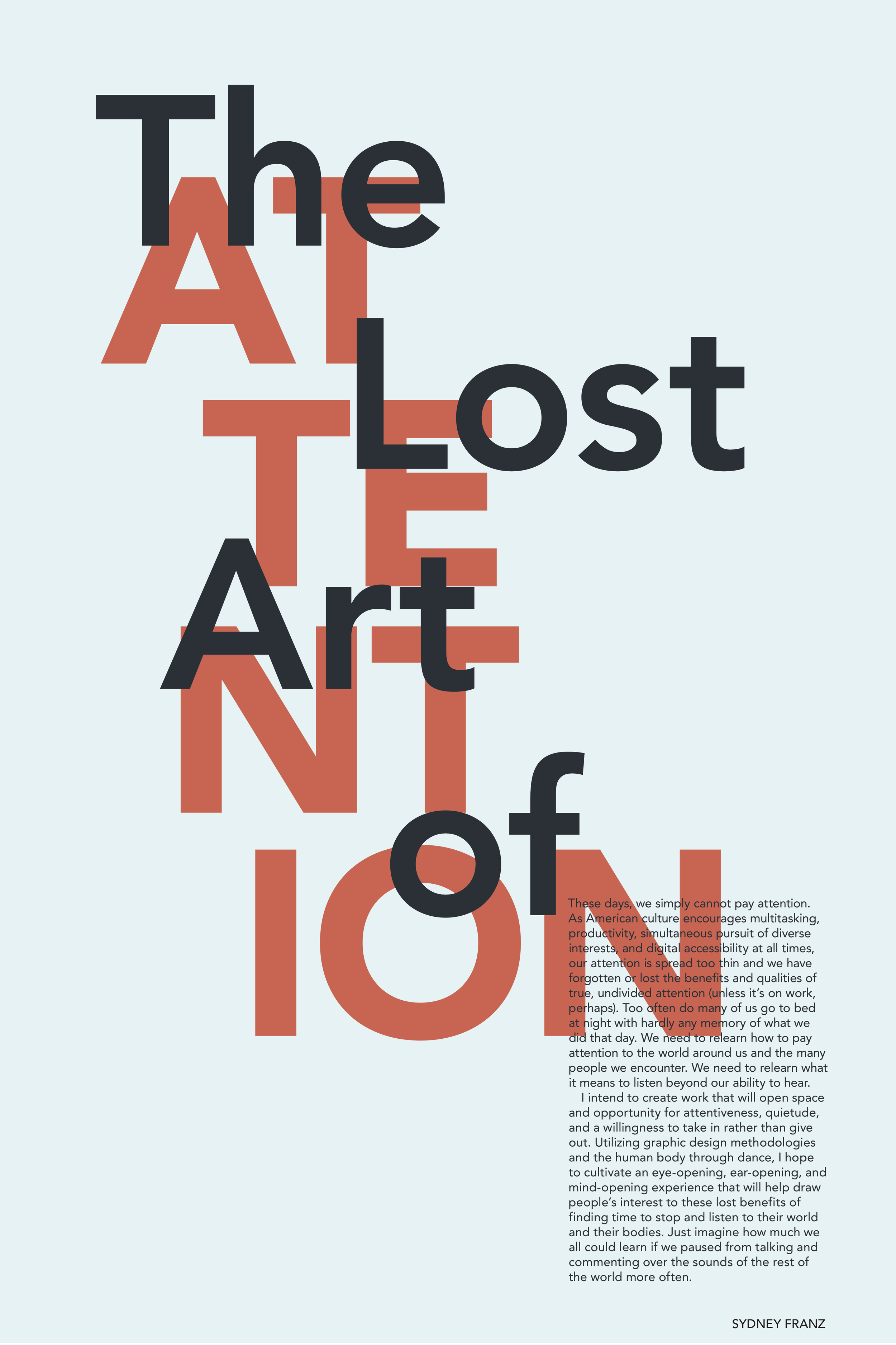 The Lost Art of Attention: Typographic Poster (Copy)