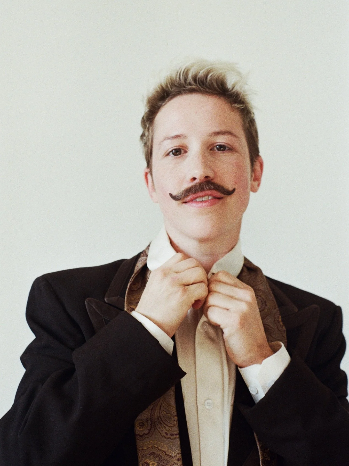 🏳️&zwj;⚧️ So happy to be here and incredibly grateful for my community. Sending love, Happy Trans Day of Visibility ✨ 

Photography: @themichaelkushner 
MUA: @sarahhamaty 
Mustache courtesy of my alter ego @lesbfrank