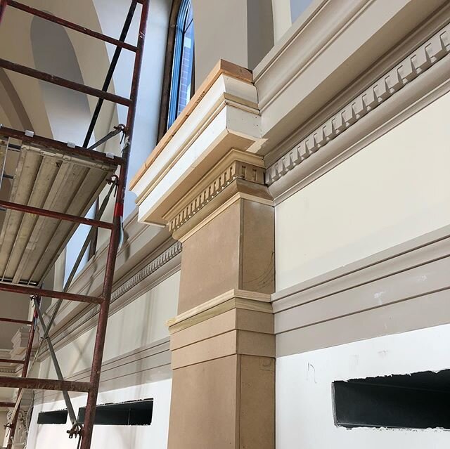 Details. What a challenge it was to match this existing detail. The original is plaster! #denvercatholic #keepcraftalive #construction #builder #keepcraftalivedenver #🇺🇸
