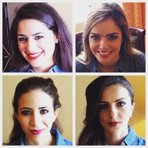 Today's bridesmaids! Starting the year off right with lots of eyeliner and bold lips💋💋💄💄#sfmua #2016brides #bridalmakeup #sfmakeupartist #bridesmaids #glammakeup