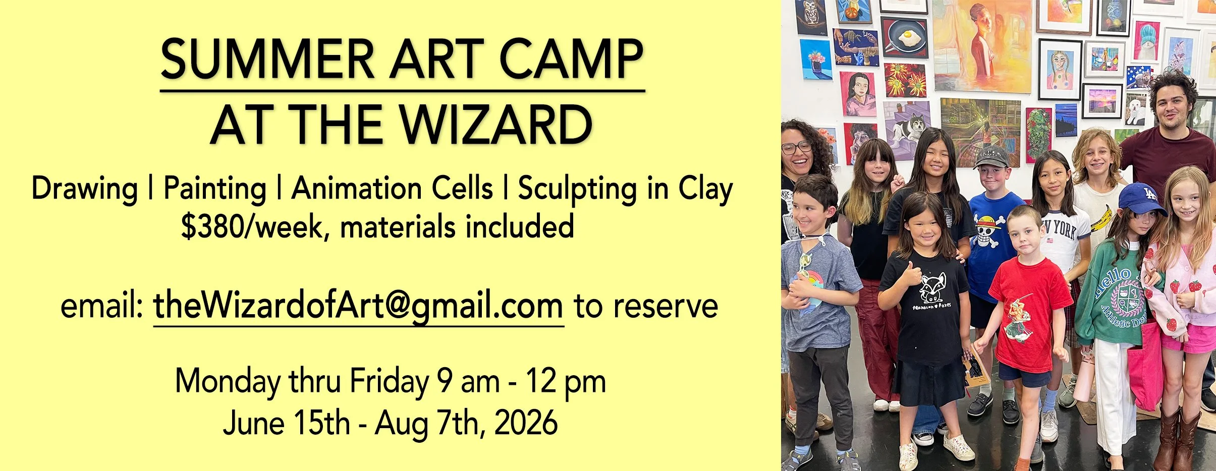 Summer Art Camp at the Wizard of Art