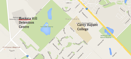 Banksia Hill Detention Centre 5min from Carey.