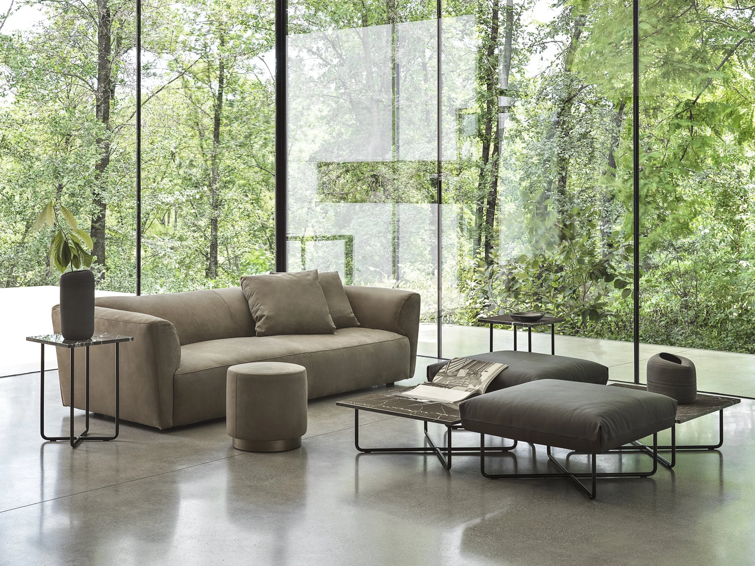 Frag - Quattro pouf and coffee table by Mist-o +. Gast sofa by Luis Arrivillaga + Clubby pouf by Gordon Guillaumier.jpg