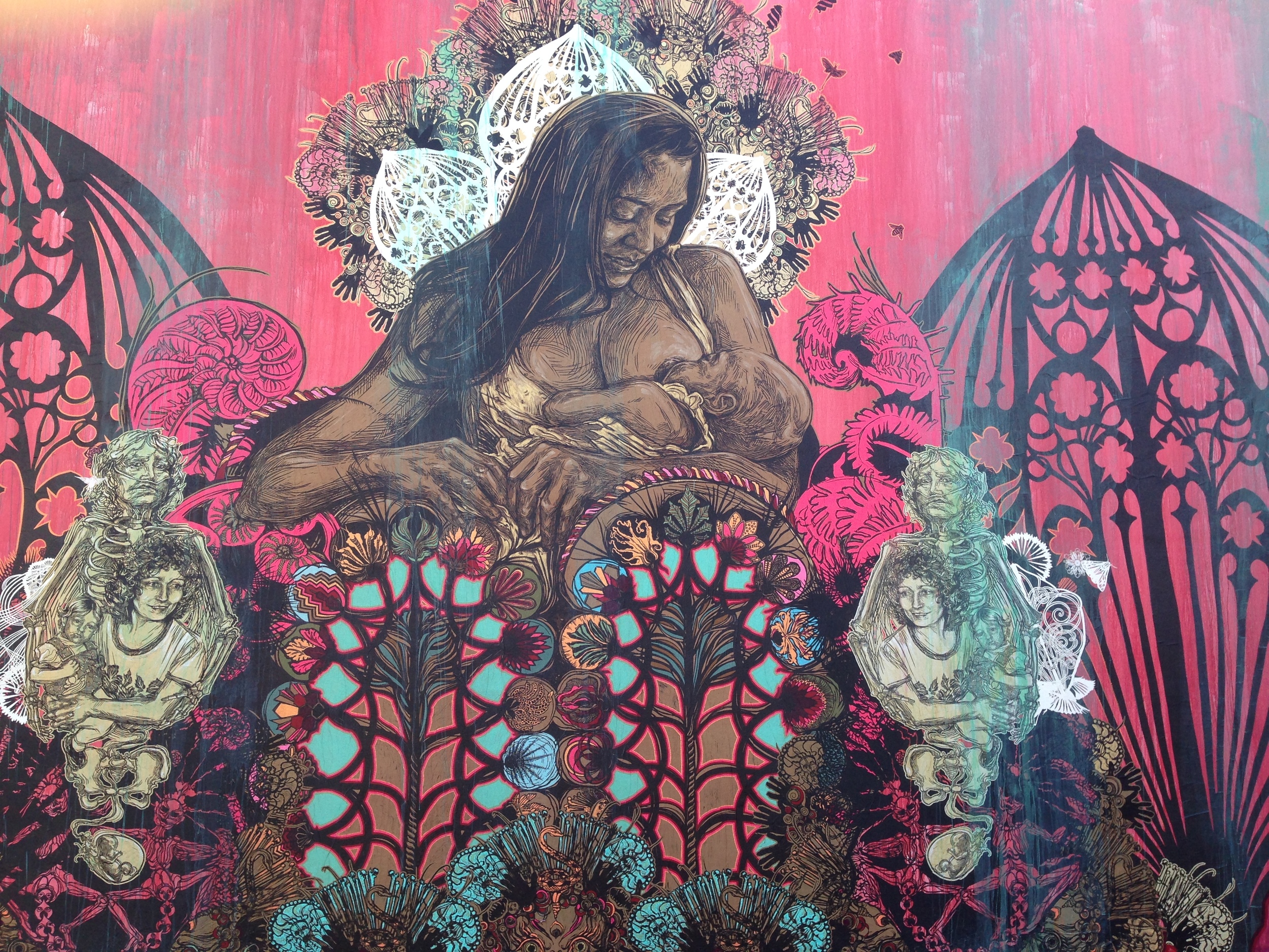  Swoon’s 2014 installation for the Goldman Family’s Wynwood Walls public art program. ( Photo : Swoon Studio) 