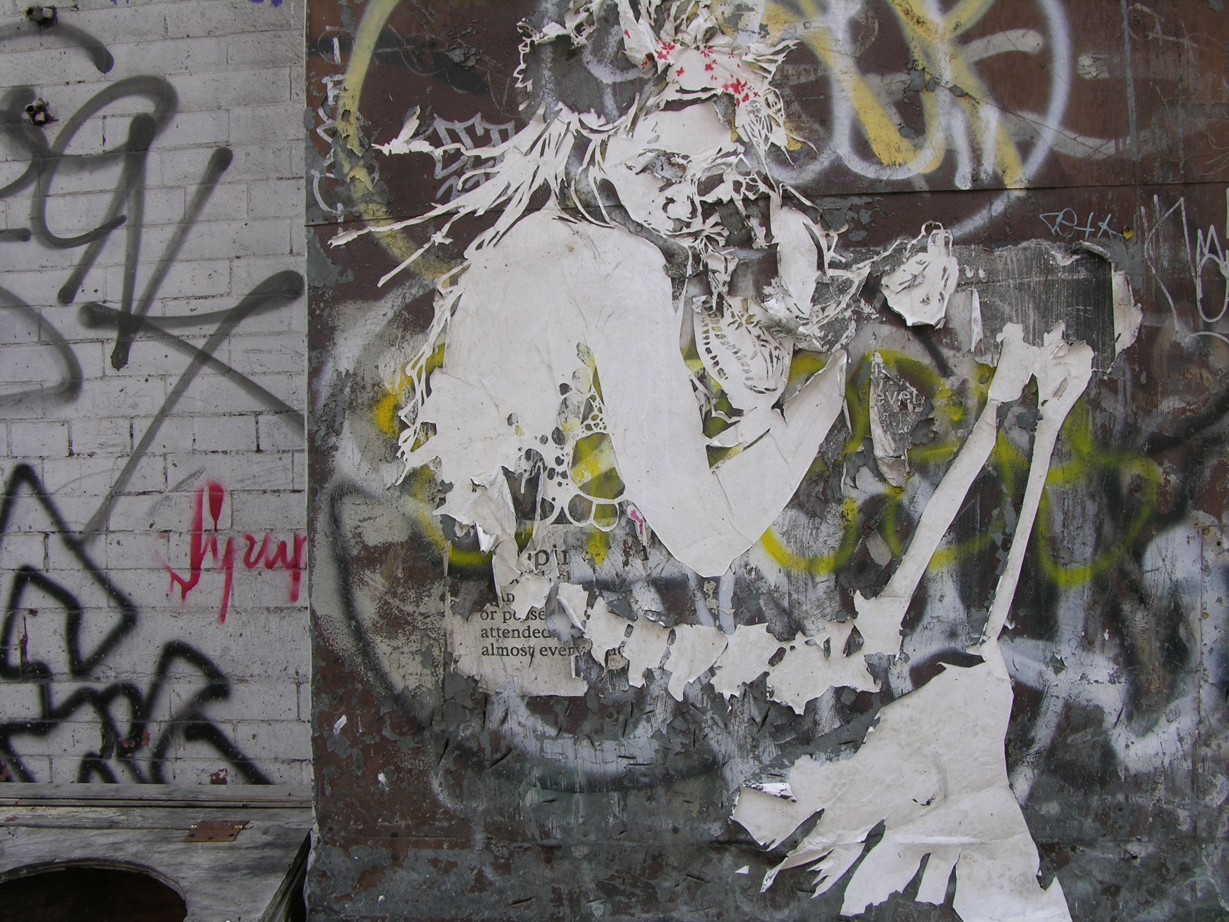  A 2006 "Miss Rockaway" paste on New York's Lower East Side.&nbsp;( Photo : Swoon Studio) &nbsp; &nbsp;&nbsp; 