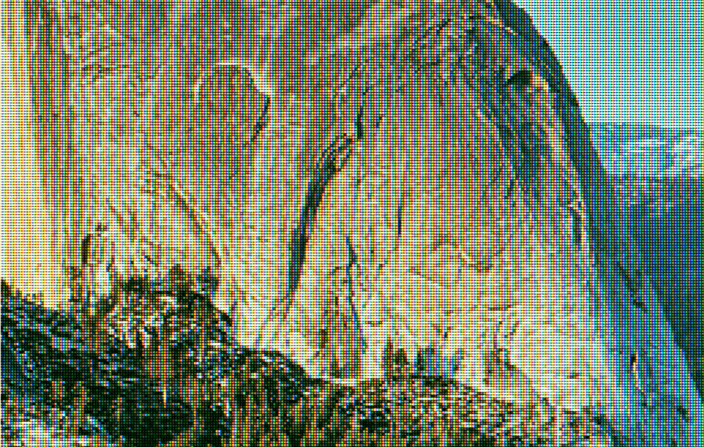   Detail:  Half Dome as Viewed from Glacier Point, Yosemite National Park. Original Photo by DAVID ILIFF; Creative Commons License CC-BY-SA 3.0 &nbsp;  (from    eScapes &nbsp;  series),&nbsp;2015. 30.4 x 48 inches. Pigment print.  