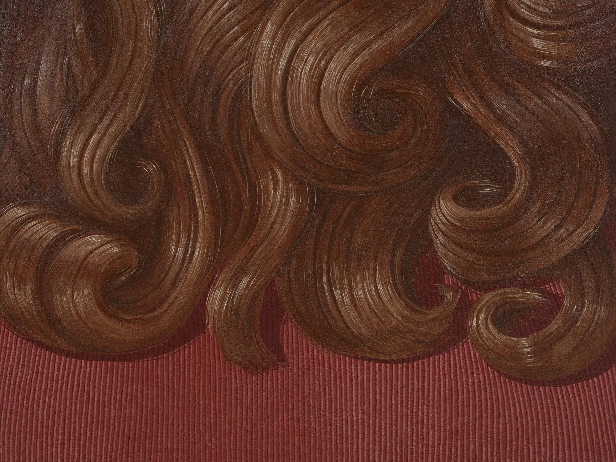 Domenico Gnoli - Curly Red Hair (1969) (detail). Private Collection, courtesy of Lévy Gorvy Dayan, New York © 2026 Artists Rights Society (ARS), New York_SIAE, Rome..jpg