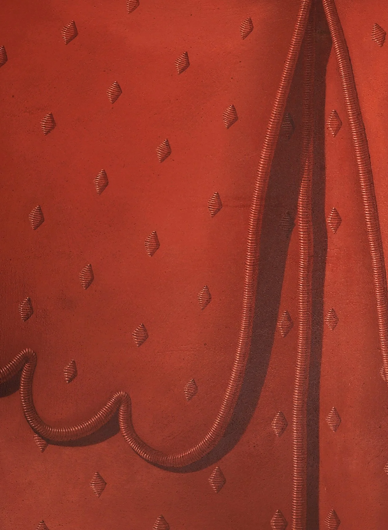 Domenico Gnoli - Red Dress Collar (1969) (detail). Collezione Privata Roma, courtesy of Lévy Gorvy Dayan, New York © 2026 Artists Rights Society (ARS), New York_SIAE, Rome.jpg