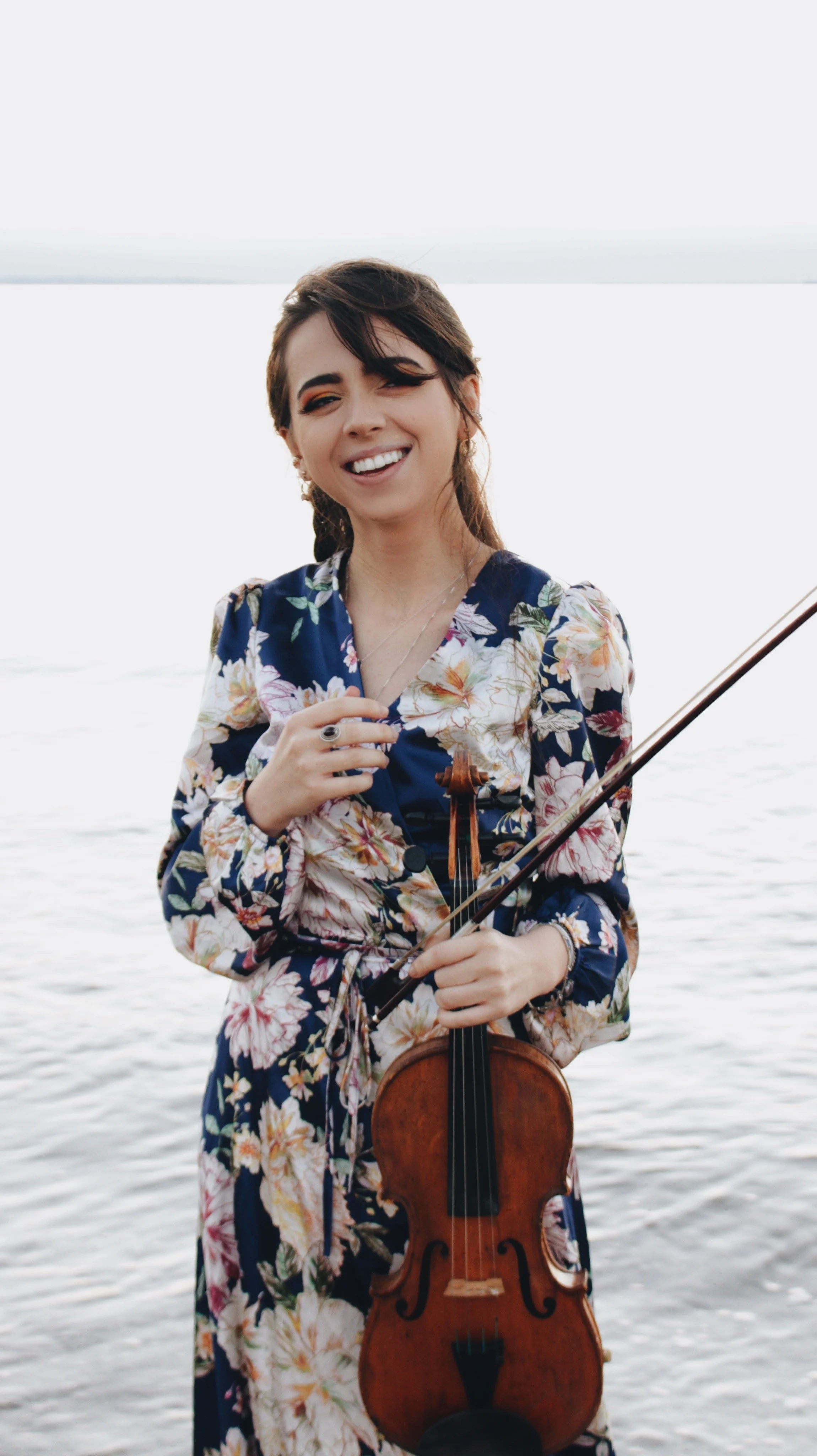 An image of Ms. Lane, WTM's violin teacher.