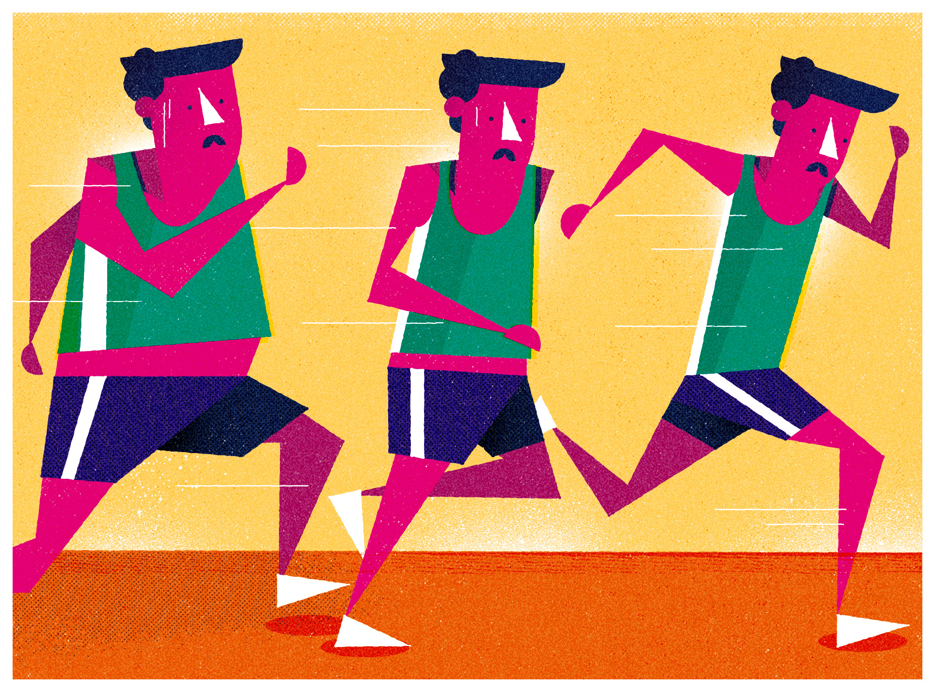 Runners World magazine — dale edwin murray illustration