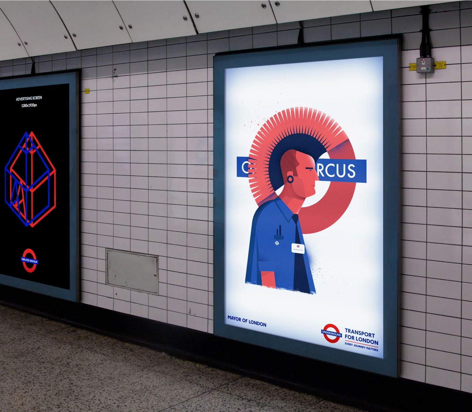 dale edwin murray freelance illustrator personal tfl london underground poster illustration