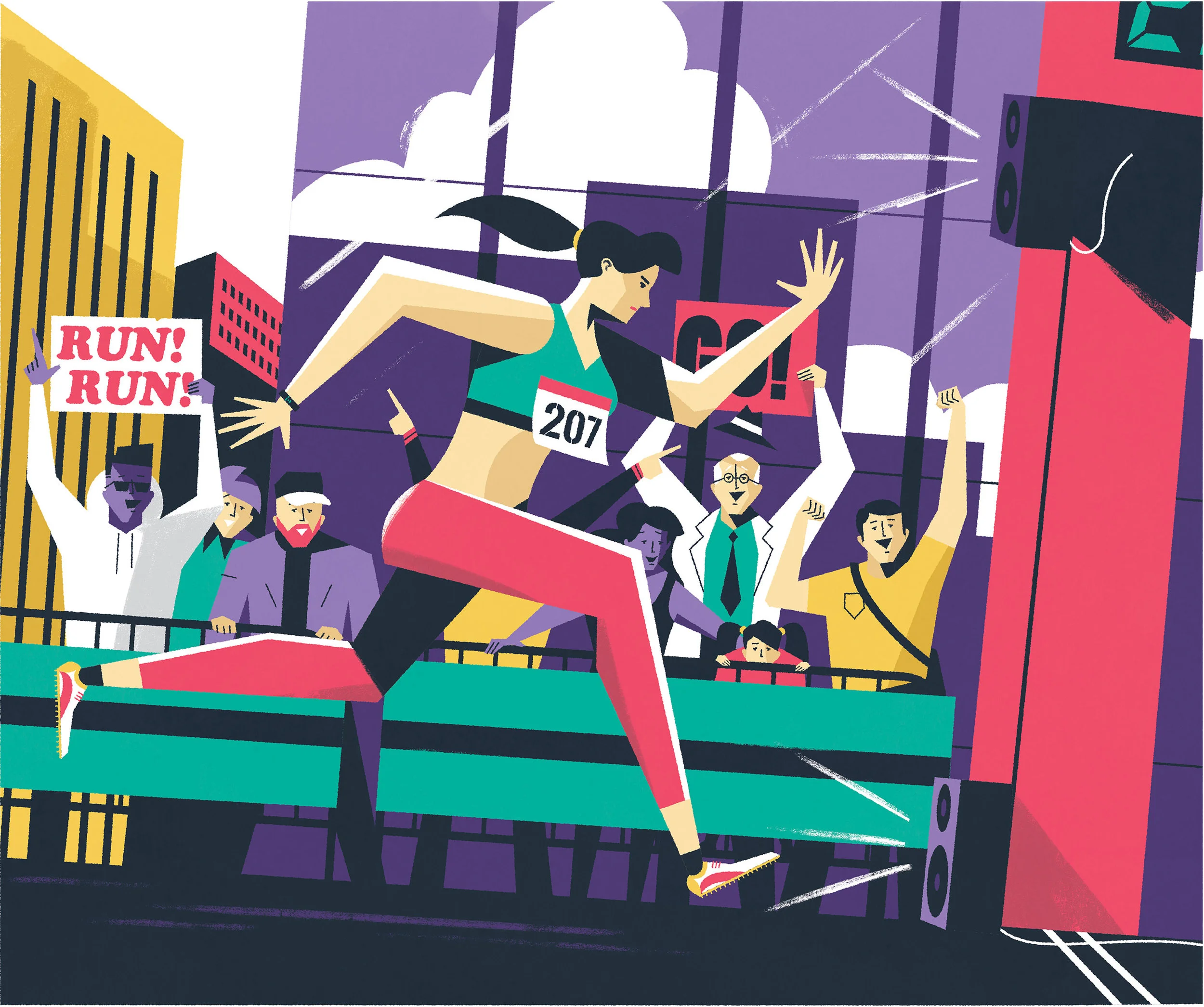 dale edwin murray freelance illustrator runners world magazine editorial illustration