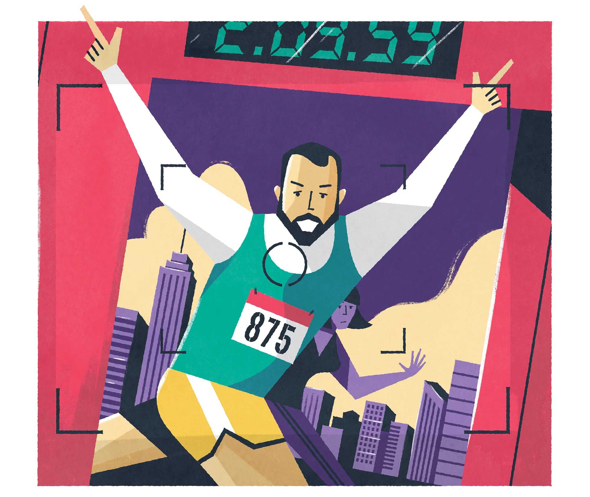 dale edwin murray freelance illustrator runners world magazine editorial illustration