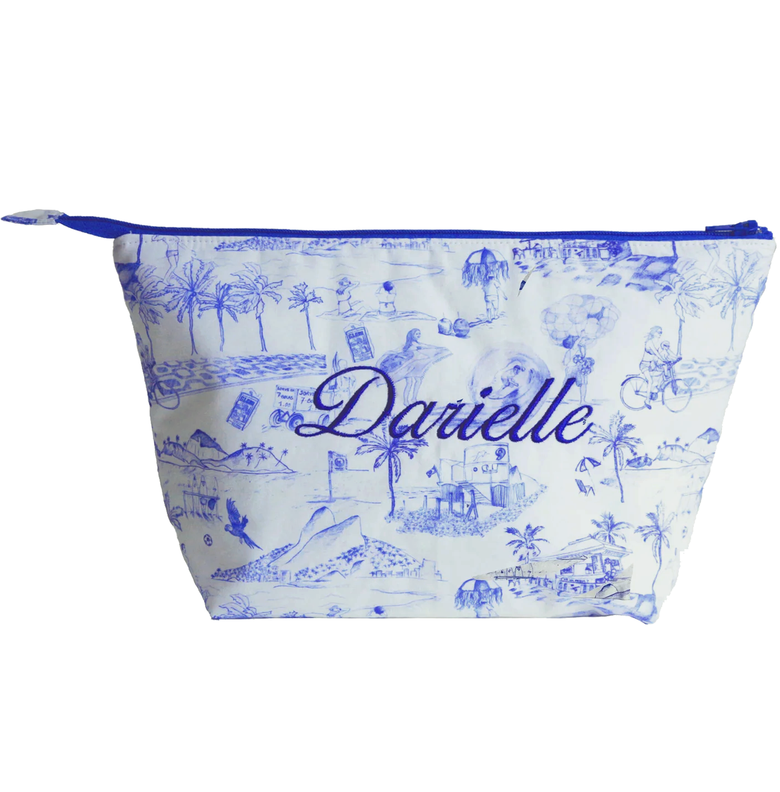 Ipanema Personalised Cosmetic Bag - Blue