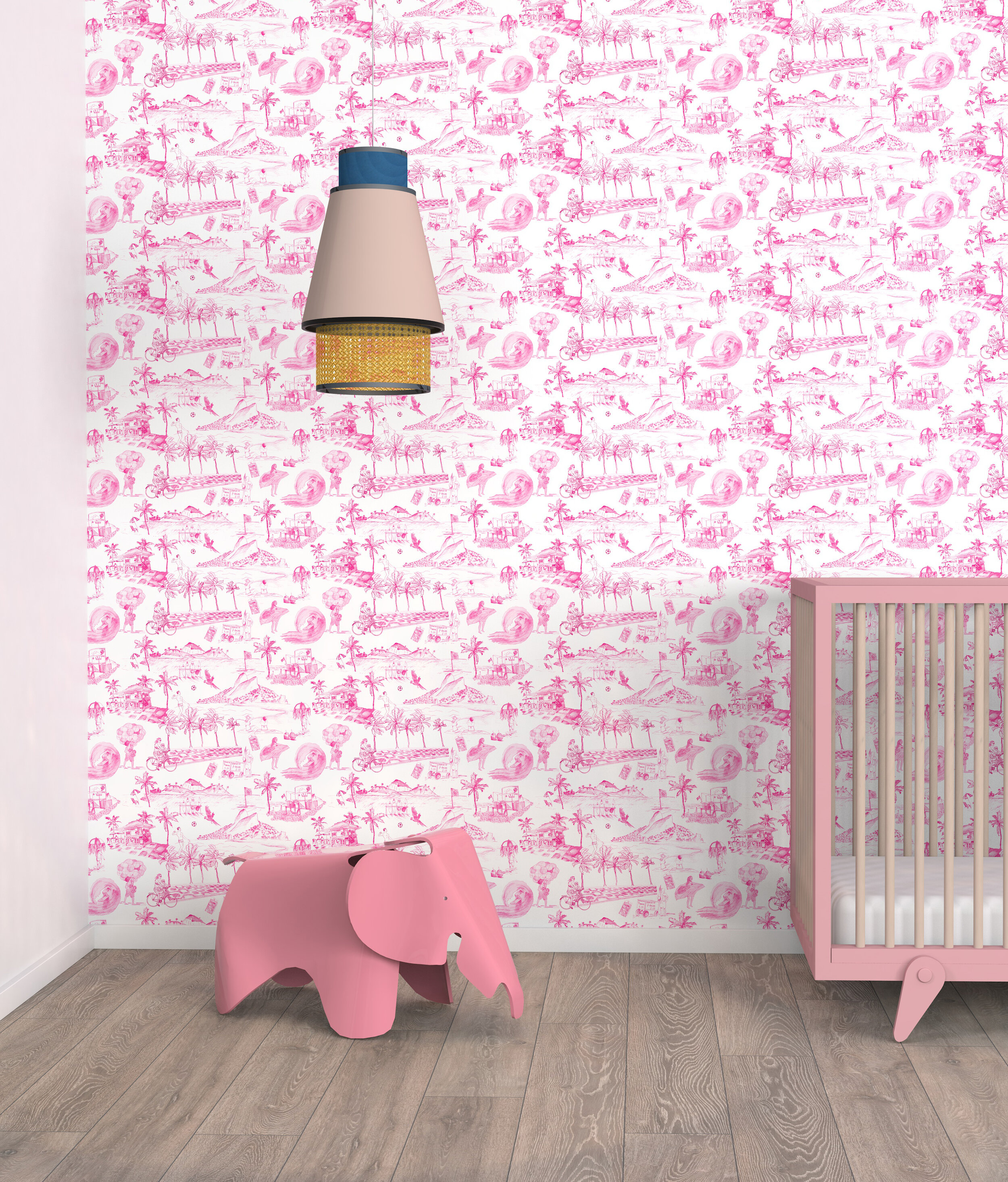 Graham  Brown Princess Pink Toile by Kids at Home Wallpaper  Wallpaper UK