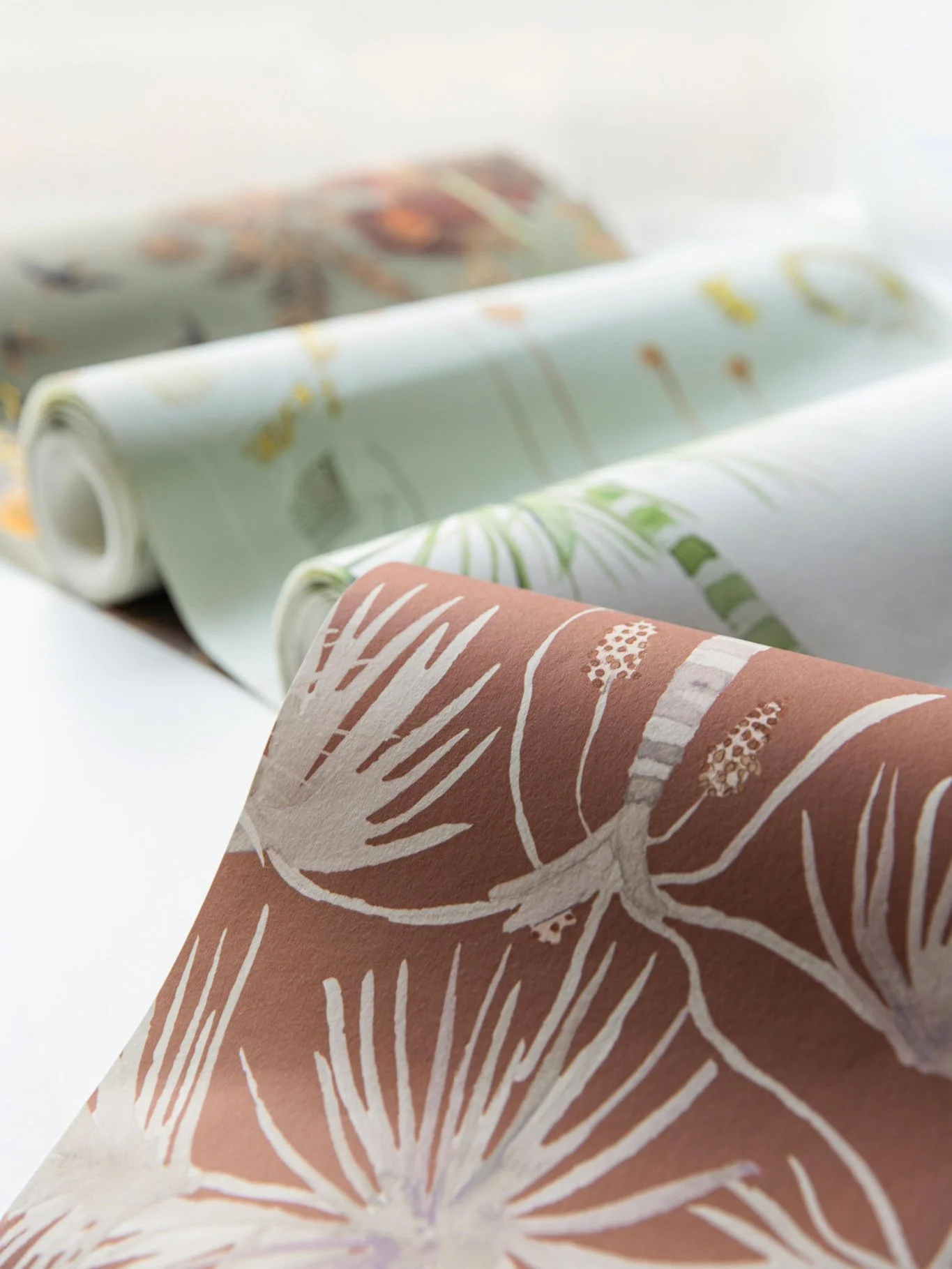 Before they become walls, they look a little like this. Rolls, colours, samples, combinations&hellip; this is the part of the process where ideas start becoming interiors. I love seeing different designs piled together like this. It makes me imagine 