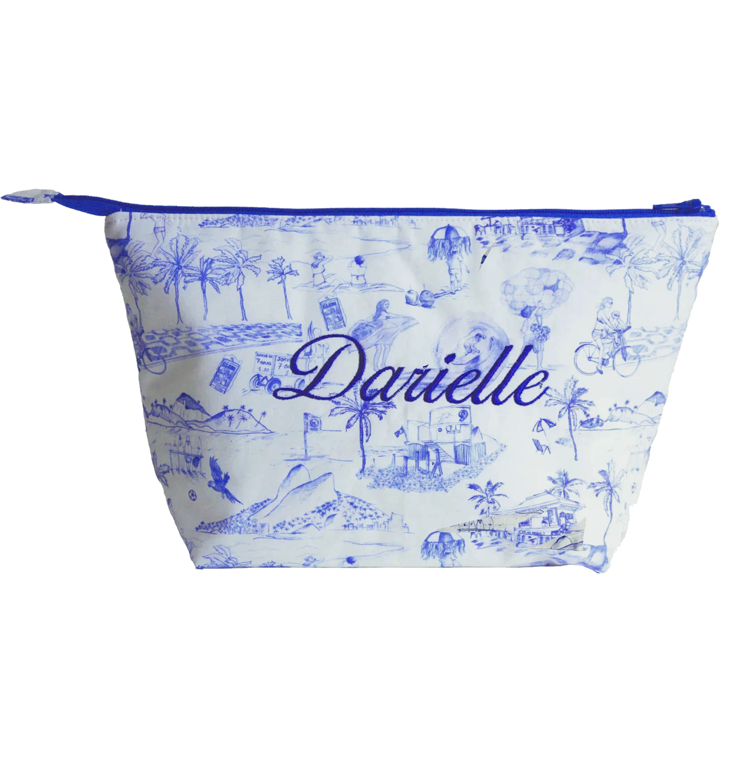Ipanema Personalised Cosmetic Bag - Blue